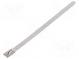 Cable tie  L  100mm  W  4.6mm  acid resistant steel AISI 316  445N