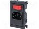 Konektor  napájecí AC  zásuvka  vidlice  10A  250VAC  IEC 60320