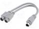 Kabel  PS/2 zásuvka x2,PS/2 vidlice  Dél  0,15m  Økab  5mm