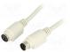 Kabel  PS/2 zásuvka,PS/2 vidlice  2m  šedá  propojení 1  1