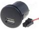 Automobilový napájecí zdroj  USB A zásuvka  Nap.napětí  7÷12VDC
