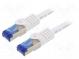 Patch cord  S/FTP  6a  lanko  Cu  LSZH  bílá  0,25m  26AWG  -20÷75°C