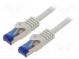 Patch cord  S/FTP  6a  lanko  Cu  LSZH  šedá  0,25m  26AWG  -20÷75°C