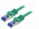 Patch cord  S/FTP  6a  lanko  Cu  LSZH  zelená  0,25m  26AWG