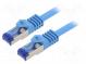 Patch cord  S/FTP  6a  lanko  Cu  LSZH  modrá  0,25m  26AWG  -20÷75°C