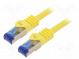 Patch cord  S/FTP  6a  lanko  Cu  LSZH  žlutá  0,25m  26AWG  -20÷75°C