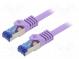 Patch cord  S/FTP  6a  lanko  Cu  LSZH  fialová  0,25m  26AWG