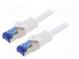 Patch cord  S/FTP  6a  lanko  Cu  LSZH  bílá  0,5m  26AWG  -20÷75°C
