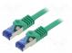 Patch cord  S/FTP  6a  lanko  Cu  LSZH  zelená  0,5m  26AWG  -20÷75°C