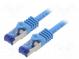 Patch cord  S/FTP  6a  lanko  Cu  LSZH  modrá  0,5m  26AWG  -20÷75°C