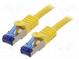 Patch cord  S/FTP  6a  lanko  Cu  LSZH  žlutá  0,5m  26AWG  -20÷75°C