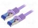 Patch cord  S/FTP  6a  lanko  Cu  LSZH  fialová  0,5m  26AWG