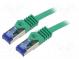 Patch cord  S/FTP  6a  lanko  Cu  LSZH  zelená  1m  26AWG  -20÷75°C