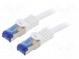Patch cord  S/FTP  6a  lanko  Cu  LSZH  bílá  1,5m  26AWG  -20÷75°C