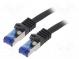 Patch cord  S/FTP  6a  lanko  Cu  LSZH  černá  1,5m  26AWG  -20÷75°C
