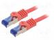 Patch cord  S/FTP  6a  lanko  Cu  LSZH  červená  1,5m  26AWG