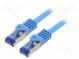 Patch cord  S/FTP  6a  lanko  Cu  LSZH  modrá  1,5m  26AWG  -20÷75°C
