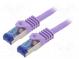 Patch cord  S/FTP  6a  lanko  Cu  LSZH  fialová  1,5m  26AWG