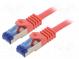 Patch cord  S/FTP  6a  lanko  Cu  LSZH  červená  2m  26AWG  -20÷75°C