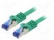Patch cord  S/FTP  6a  lanko  Cu  LSZH  zelená  3m  26AWG  -20÷75°C