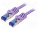 Patch cord  S/FTP  6a  lanko  Cu  LSZH  fialová  3m  26AWG  -20÷75°C