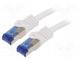 Patch cord  S/FTP  6a  lanko  Cu  LSZH  bílá  5m  26AWG  -20÷75°C