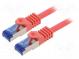 Patch cord  S/FTP  6a  lanko  Cu  LSZH  červená  5m  26AWG  -20÷75°C