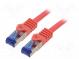 Patch cord  S/FTP  6a  lanko  Cu  LSZH  červená  7,5m  26AWG
