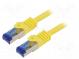 Patch cord  S/FTP  6a  lanko  Cu  LSZH  žlutá  7,5m  26AWG  -20÷75°C