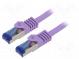 Patch cord  S/FTP  6a  lanko  Cu  LSZH  fialová  7,5m  26AWG