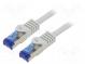 Patch cord  S/FTP  6a  lanko  Cu  LSZH  šedá  10m  26AWG  -20÷75°C