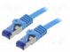 Patch cord  S/FTP  6a  lanko  Cu  LSZH  modrá  10m  26AWG  -20÷75°C