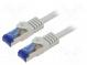 Patch cord  S/FTP  6a  lanko  Cu  LSZH  šedá  15m  26AWG  -20÷75°C
