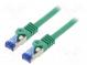 Patch cord  S/FTP  6a  lanko  Cu  LSZH  zelená  15m  26AWG  -20÷75°C