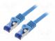 Patch cord  S/FTP  6a  lanko  Cu  LSZH  modrá  15m  26AWG  -20÷75°C