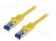 Patch cord  S/FTP  6a  lanko  Cu  LSZH  žlutá  15m  26AWG  -20÷75°C