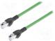 Patch cord  SF/UTP  5e  lanko  Cu  FRNC  zelená  Dél  5m  22AWG