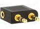 Kabel  Jack 3,5mm 2pin vidlice x2,Jack 3,5mm 3pin zásuvka