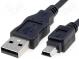 Kabel  USB 2.0  USB A vidlice, USB B mini vidlice  0,15m  černá