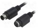 Kabel  PS/2 zásuvka,PS/2 vidlice  5m  černá  propojení 1  1