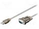 Převodník USB- RS232  D-Sub 9pin vidlice,USB A vidlice  1,5m