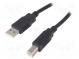 Kabel  USB 2.0  USB A vidlice, USB B vidlice  3m  černá  Žíla  Cu