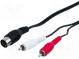Kabel  DIN 5pin vidlice,RCA vidlice x2  1,5m