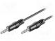 Kabel  Jack 3,5mm 3pin vidlice,z obou stran  1,5m  černá