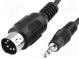 Kabel  DIN 5pin vidlice,Jack 3,5mm vidlice  1,2m  černá