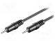 Kabel  Jack 2,5mm 3pin vidlice,z obou stran  1,5m  černá