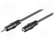 Kabel  Jack 2,5mm 3pin zásuvka,Jack 2,5mm 3pin vidlice  2m