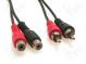 Kabel  RCA zásuvka x2,RCA vidlice x2  1,5m  Povrch  niklovaný