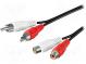 Kabel  RCA zásuvka x2,RCA vidlice x2  10m  Povrch  niklovaný