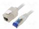 Prodlužovací síťový kabel  S/FTP  6a  lanko  Cu  LSZH  šedá  2m